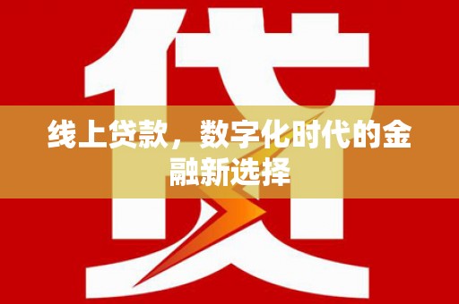 东乡族线上贷款，数字化时代的金融新选择