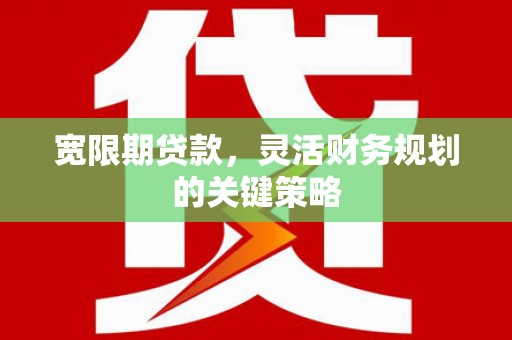 东乡族宽限期贷款，灵活财务规划的关键策略