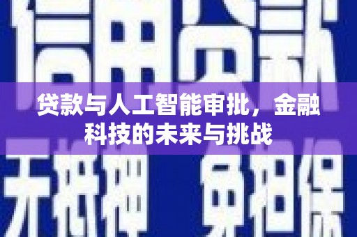 东乡族贷款与人工智能审批，金融科技的未来与挑战
