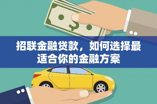 东乡族招联金融贷款，如何选择最适合你的金融方案