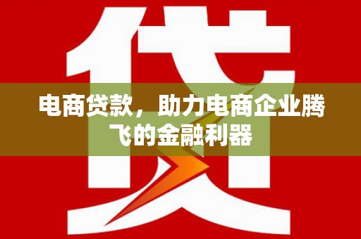 东乡族电商贷款，助力电商企业腾飞的金融利器