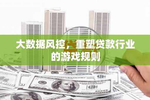 东乡族大数据风控，重塑贷款行业的游戏规则