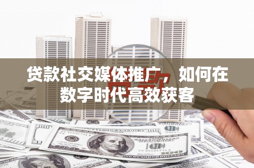 东乡族贷款社交媒体推广，如何在数字时代高效获客