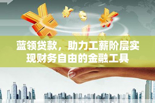 东乡族蓝领贷款，助力工薪阶层实现财务自由的金融工具