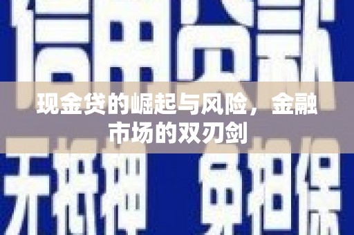 东乡族现金贷的崛起与风险，金融市场的双刃剑