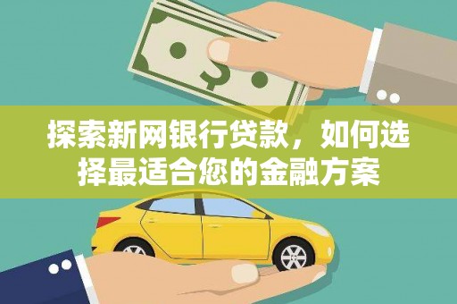 东乡族探索新网银行贷款，如何选择最适合您的金融方案