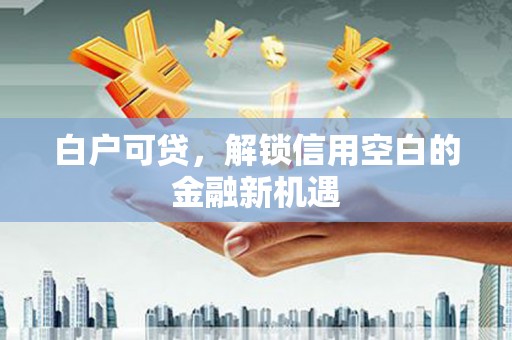 东乡族白户可贷，解锁信用空白的金融新机遇