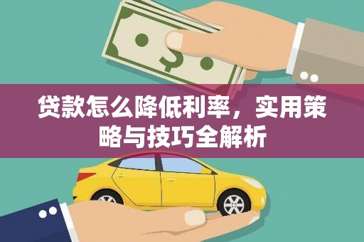 东乡族贷款怎么降低利率，实用策略与技巧全解析