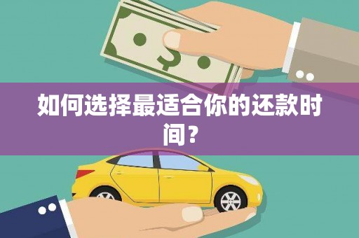 东乡族如何选择最适合你的还款时间？