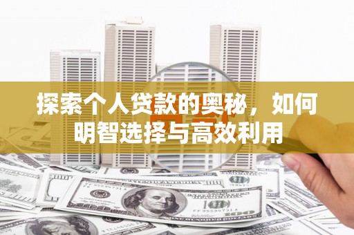 东乡族探索个人贷款的奥秘，如何明智选择与高效利用