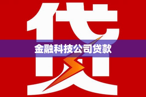 东乡族金融科技公司贷款