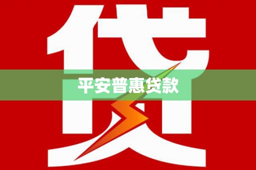 东乡族平安普惠贷款