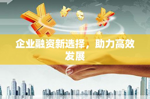 东乡族企业融资新选择，助力高效发展