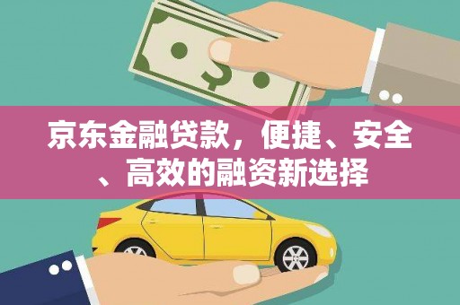 东乡族京东金融贷款，便捷、安全、高效的融资新选择